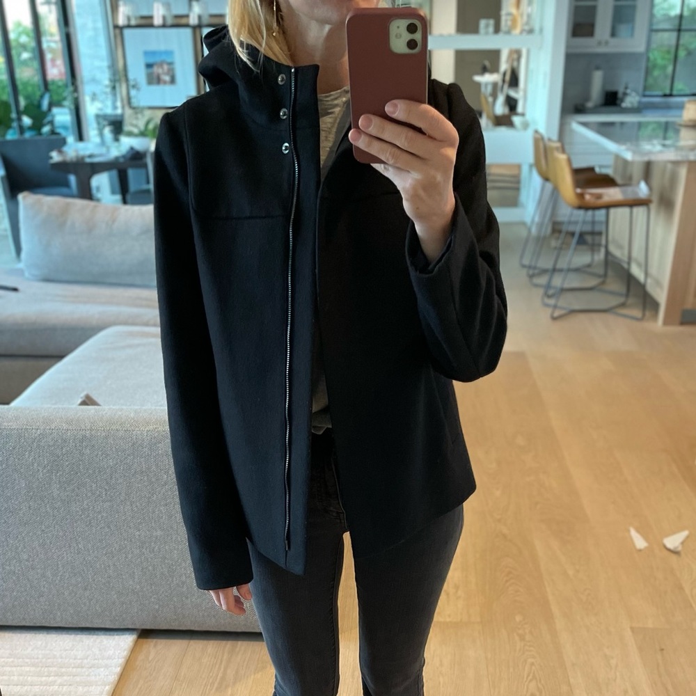 J Crew Melton Wool Coat, Size 4